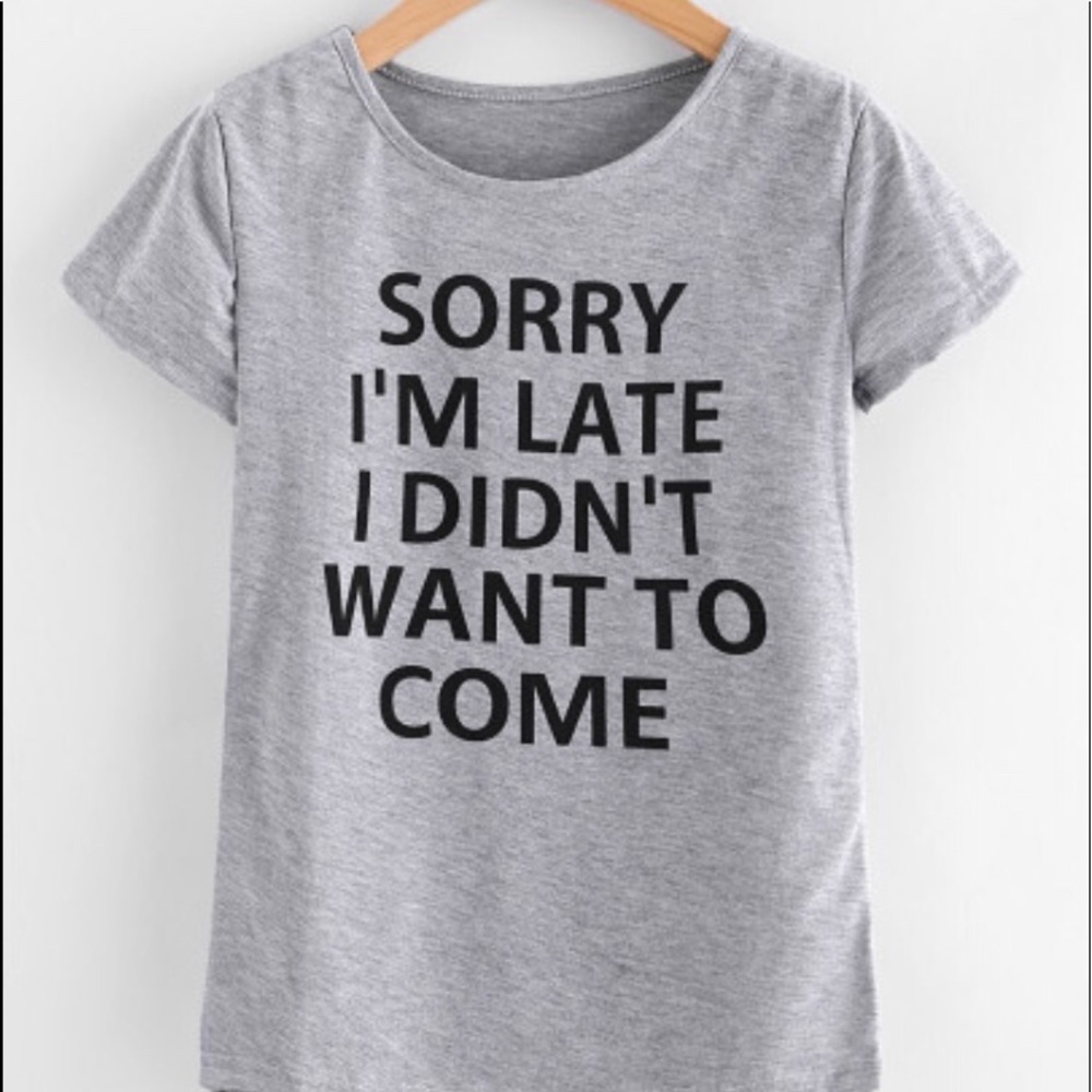 NWOT Slogan print T